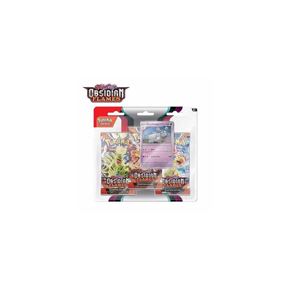 Pokémon Scarlet & Violet Obsidian Flames 3 Booster Blister Houndstone