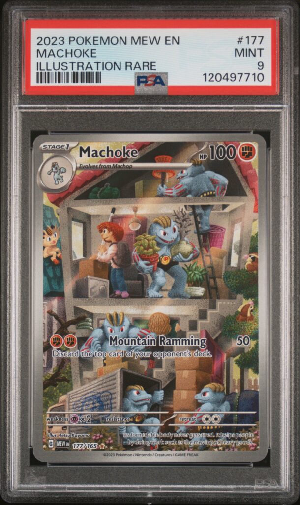 2023 · POKEMON MEW EN-151 · MACHOKE · #177 · PSA MINT 9