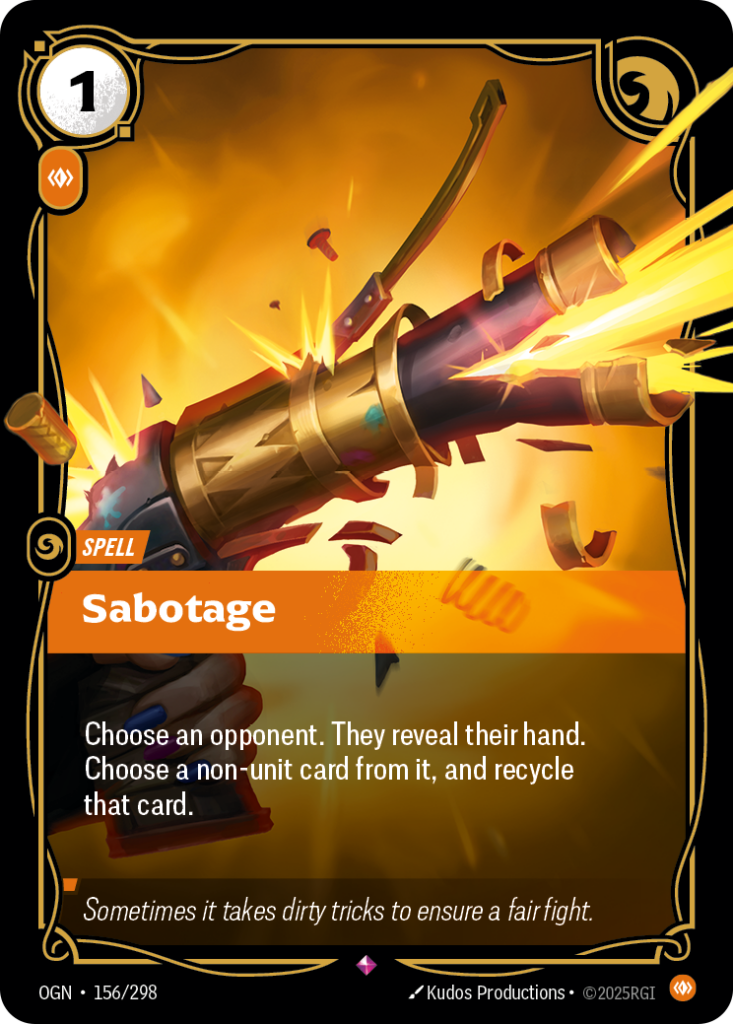 Sabotage OGN-156/298 – Origins – Foil