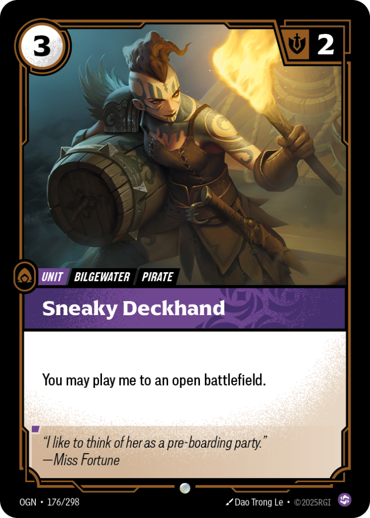 Sneaky Deckhand OGN-176/298 – Origins – Foil