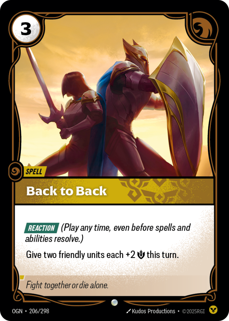 Back to Back OGN-206/298 – Origins – Non-Foil