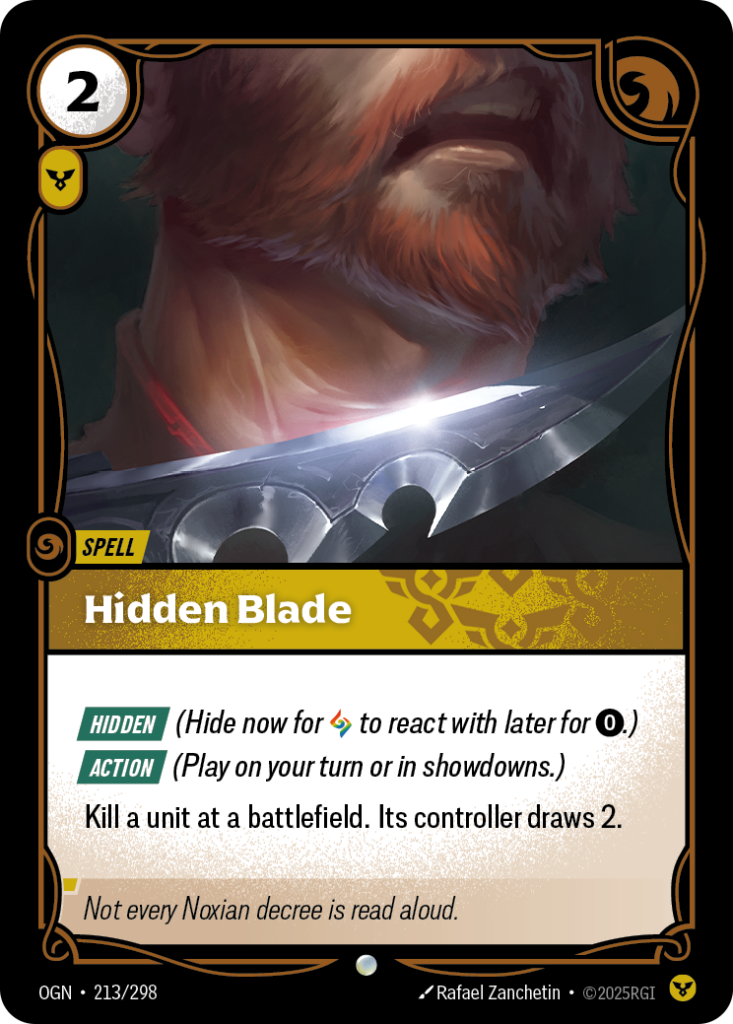 Hidden Blade OGN-213/298 – Origins – Non-Foil