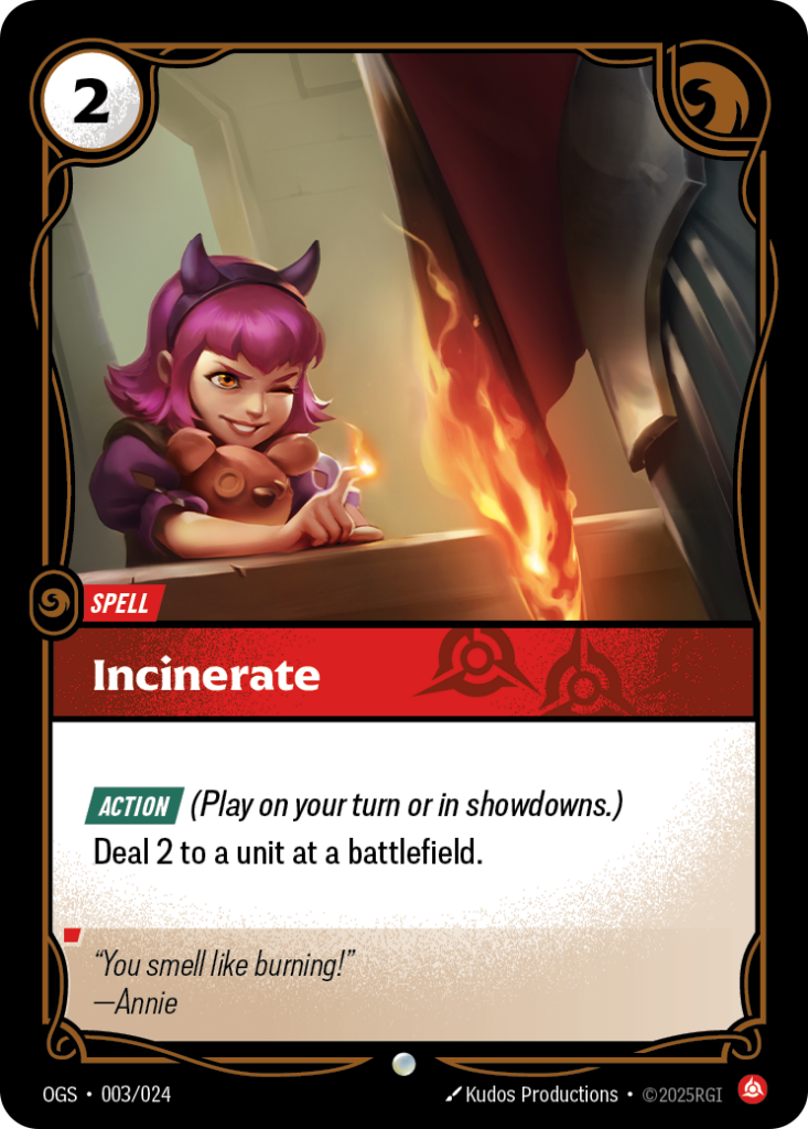 Incinerate OGS-003/024 – Proving Grounds – Non-Foil