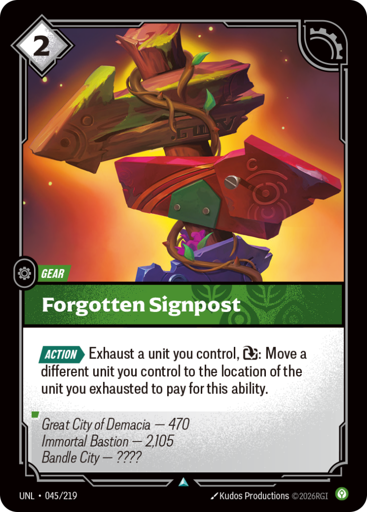 Forgotten Signpost UNL-045/219 – Unleashed – Non-Foil