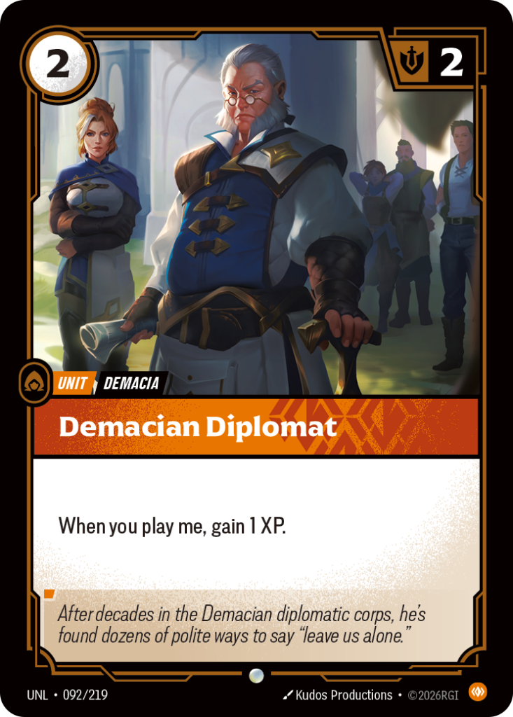 Demacian Diplomat UNL-092/219 – Unleashed – Non-Foil