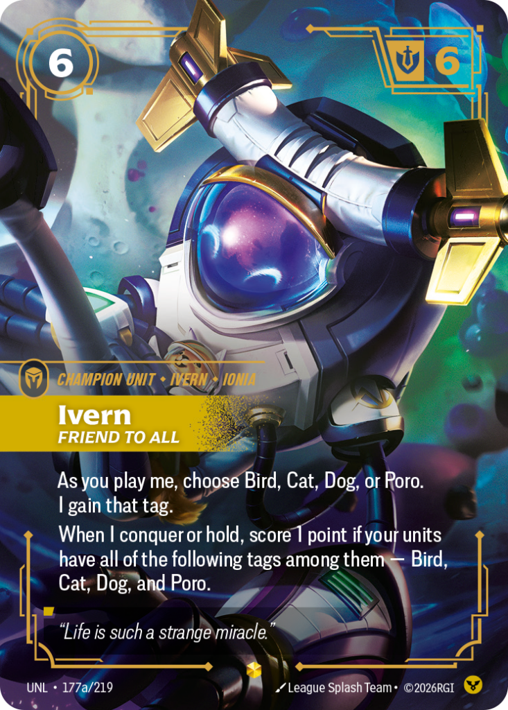 Ivern, Friend to All UNL-177A/219 – Unleashed – Alternate Art Foil