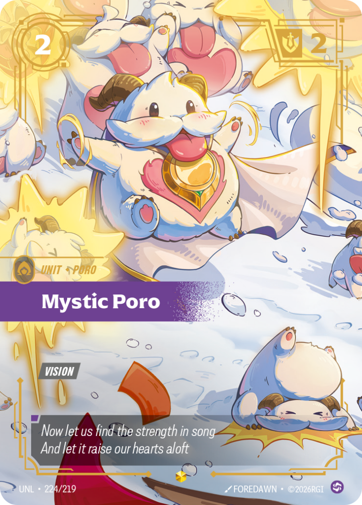 Mystic Poro UNL-224/219 – Unleashed – Overnumbered Foil