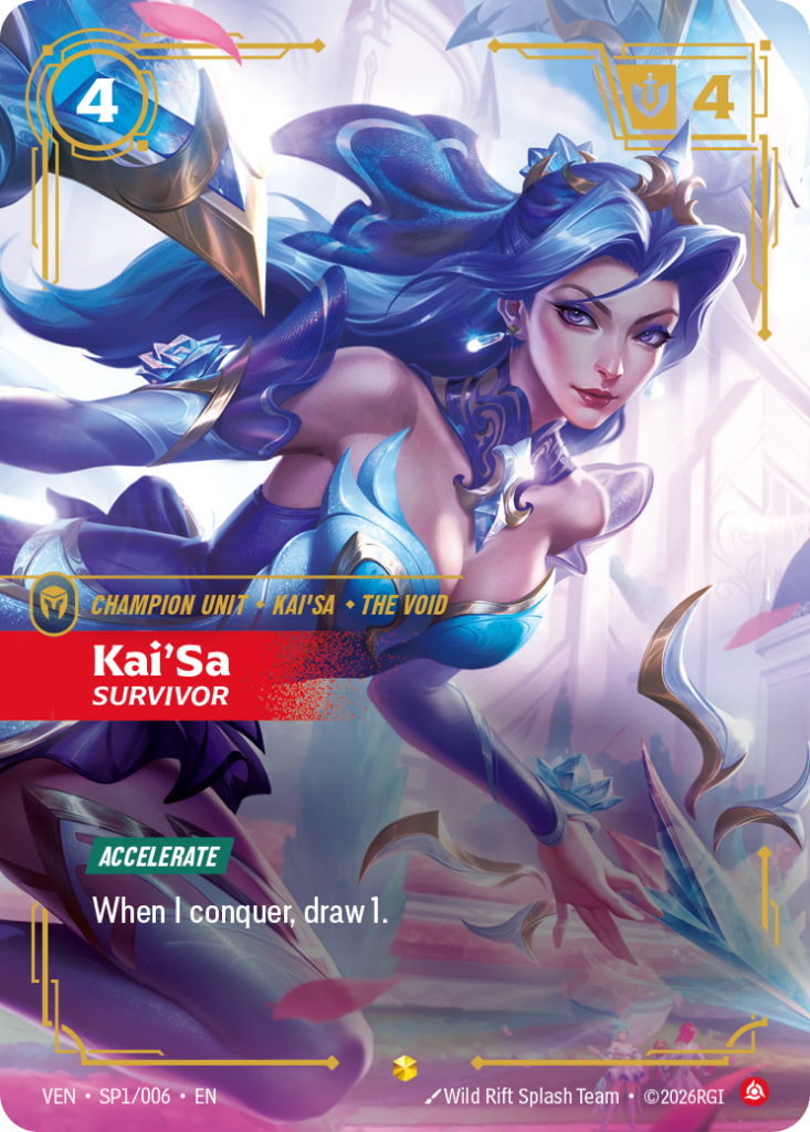 Kai’Sa, Survivor VEN-SP1/006 – Vendetta – Crystal Rose Special Alt Art Foil