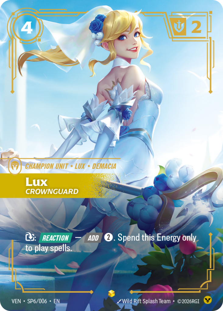 Lux, Crownguard VEN-SP6/006 – Vendetta – Crystal Rose Special Alt Art Foil