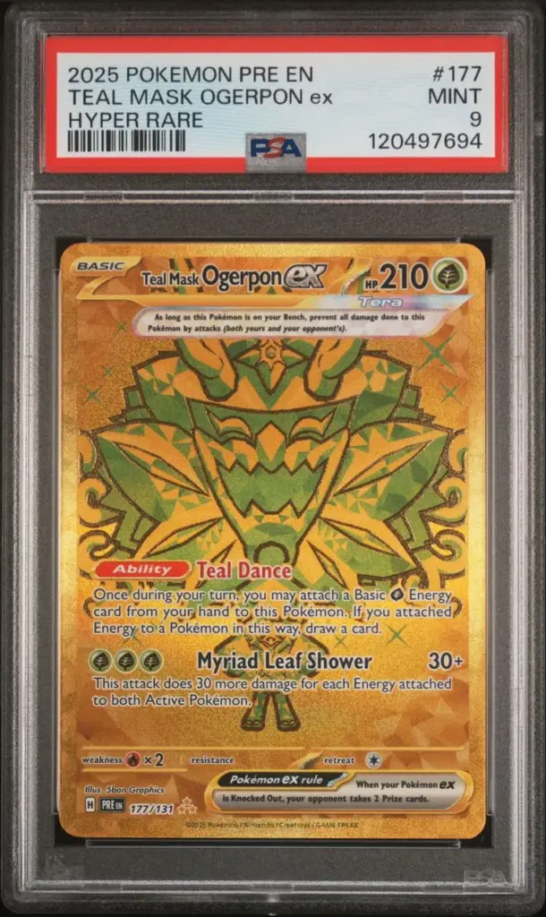 TEAL MASK OGERPON ex 177/131 – Prismatic Evolutions – PSA 9 (120497694)