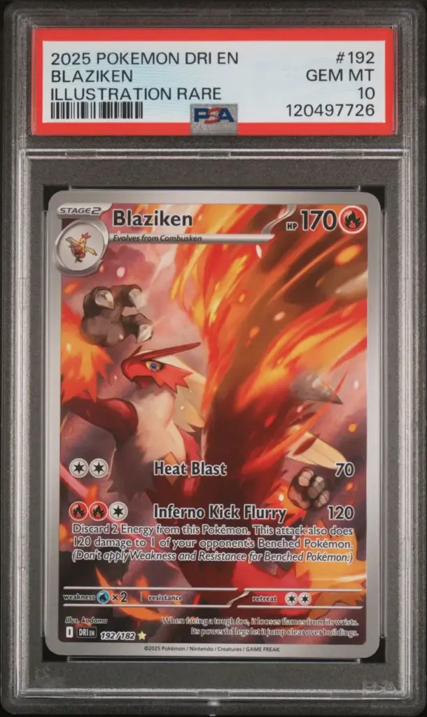 Blaziken 192/182 – Destined Rivals – PSA 10 – Cert 120497726