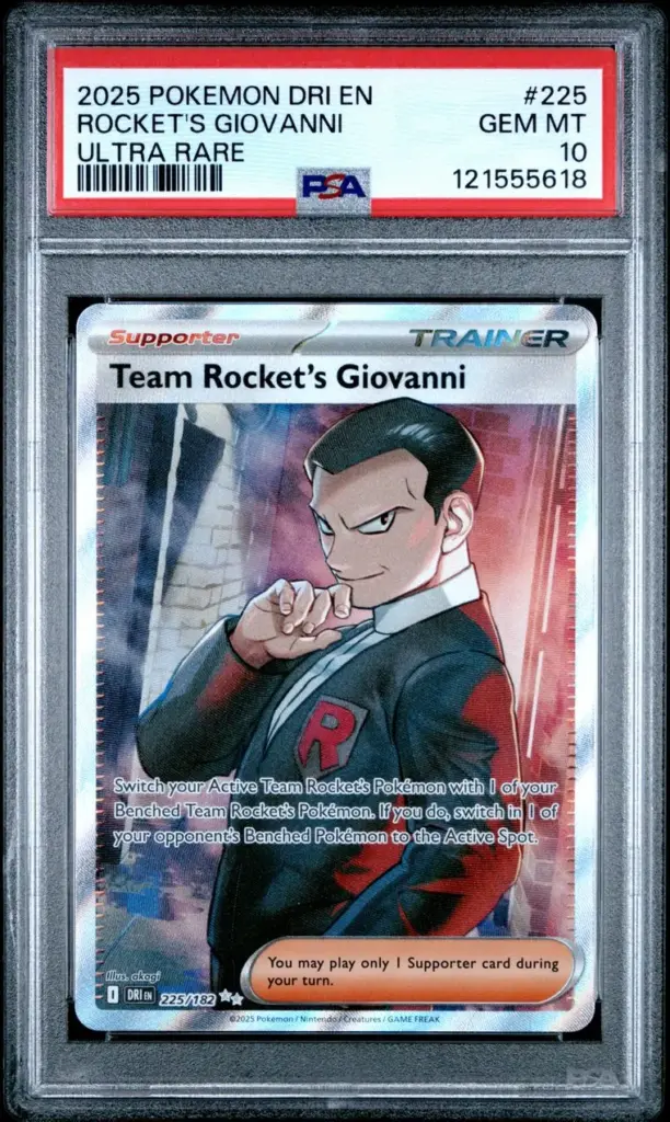 TEAM ROCKET’S GIOVANNI 225/182 – Destined Rivals – PSA 10
