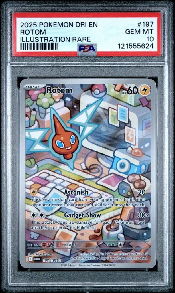 Rotom 197/182 – Destined Rivals – PSA 10 – Cert 121555624