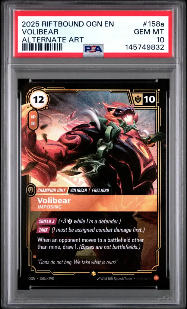 VOLIBEAR 158A/298 – Origins – PSA 10 (145749832)