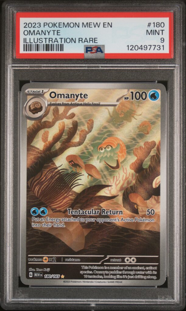 2023 · POKEMON MEW EN-151 · OMANYTE · #180 · PSA MINT 9