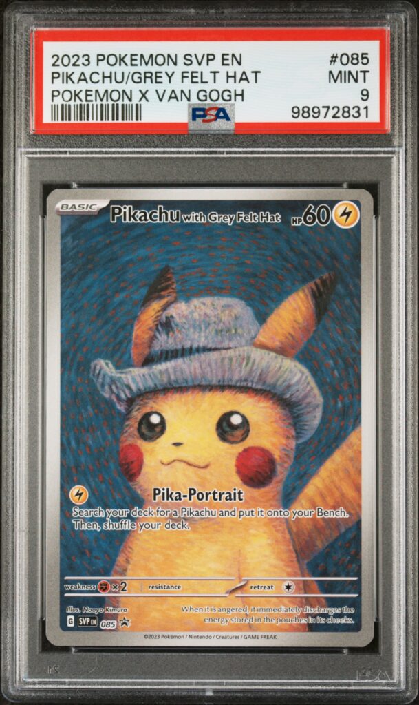 2023 · POKEMON SVP EN-SV BLACK STAR PROMO · PIKACHU/GREY FELT HAT · #085 · PSA MINT 9